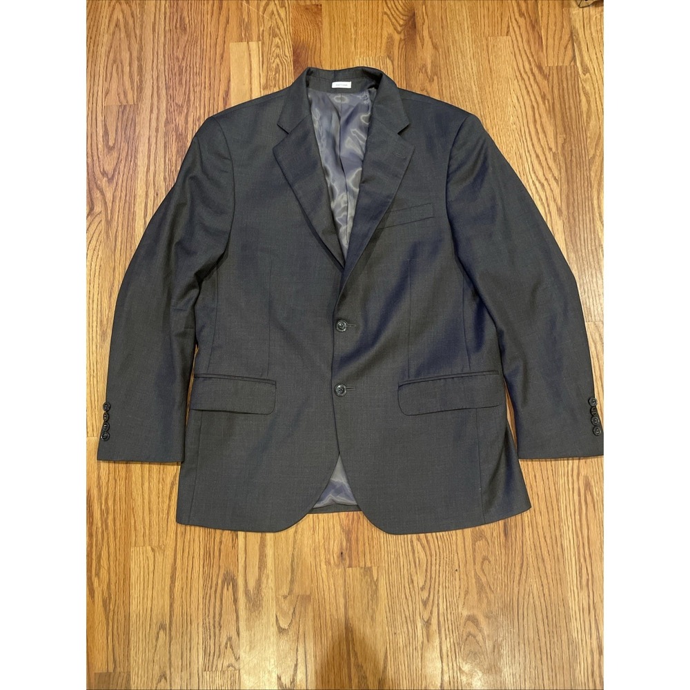 Peter Millar Men's 100% Wool Blazer Sport Coat Gray Size 40R Preppy Formal